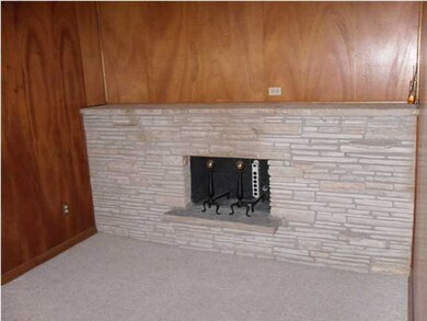 Mantle in Family Room- stacked stone