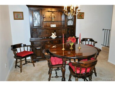 The dining room is large enough to accommodate an 