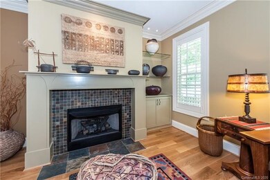 Gorgeous fireplace mantle and new paint throughout