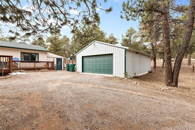 2 car garage with built-in work bench.