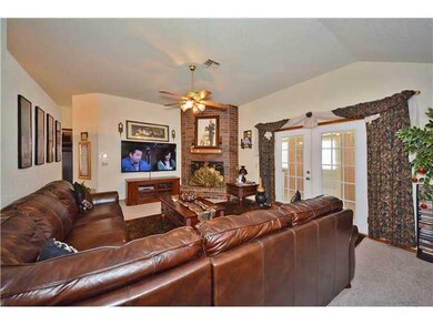Living Room. Living Room with ceiling fan and gas 