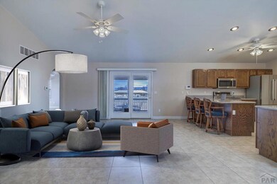 Virtually staged great room