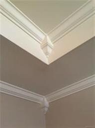 Absolutely beautiful crown molding through out the