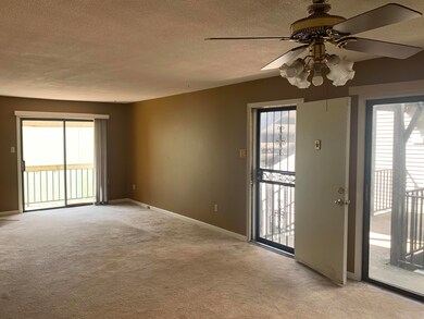 TWO SLIDING GLASS DOORS, NATURAL LIGHT IS ABUNDANT
