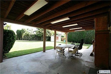 Big cover patio makes great area during the summer.