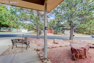 View from covered front porch