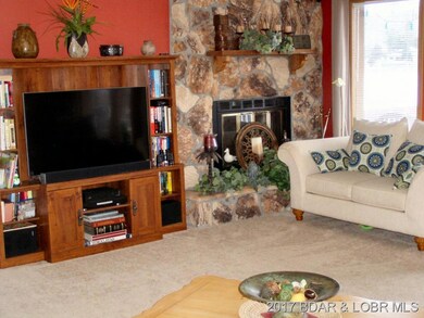 Stone fireplace in Great room