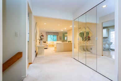 Mirrored entry closets