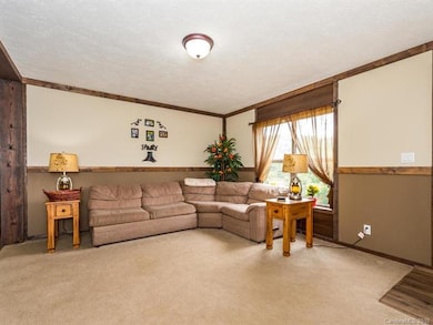 Living room is open to the kitchen