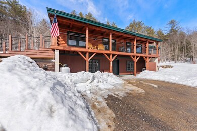 Porch spans length of house