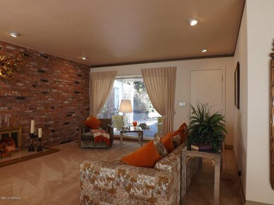 Living Room with Backyard View
