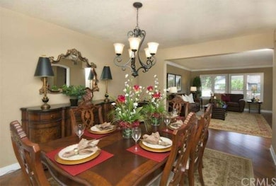 View from formal dining room to living room.