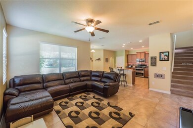 Open floor plan family room/kitchen