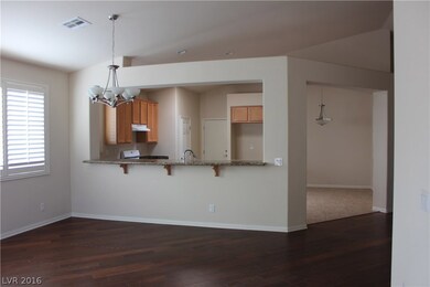 View from family room showing kitchen counter, qua