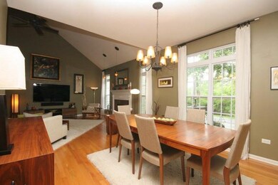 Hardwood floor and a great view of the backyard