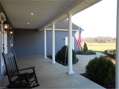 Inviting front porch (check out that view)