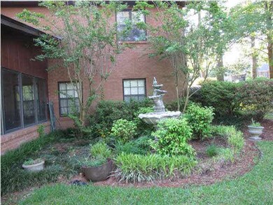 Fountain outside Sunroom