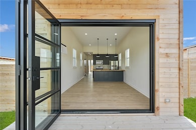 Entrance to property with a deck