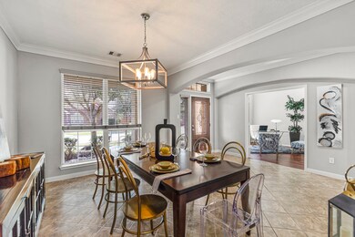 Stunningly lit dining room