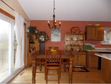 Dining area with access to deck.