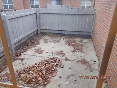 Fenced patio area