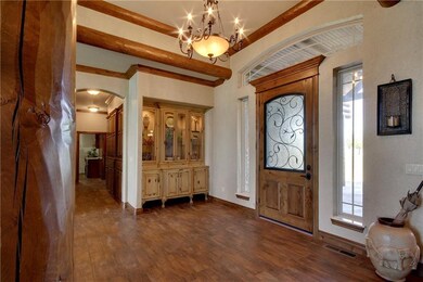 Entrance to the home features ceramic, wood-like t