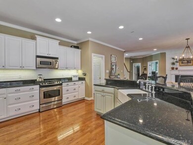The kitchen is spacious with plenty of prep room!