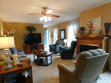 This view shows the length of your living room.