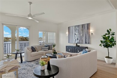 Great room with Legno Bastone hardwood floors, cro