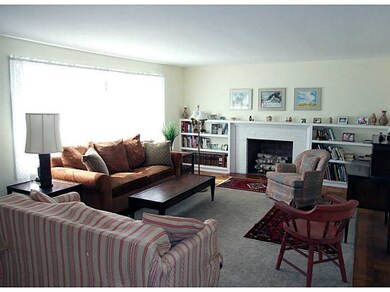 Living Room. Sunny living room with large bay wind