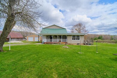 Front view of farmhouse