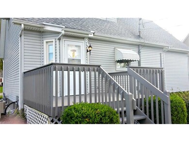 Rear deck off dining area, overlooks a nice area o