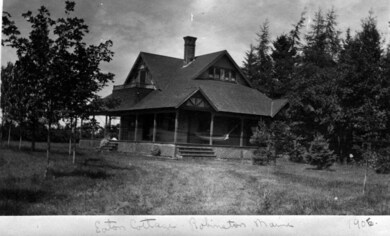 Old photo showing hammock