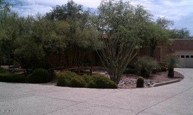 Inviting front entrance w/bridge