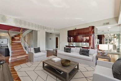 Virtually staged living room