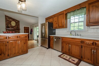 Nice and warm kitchen overlooking the large family