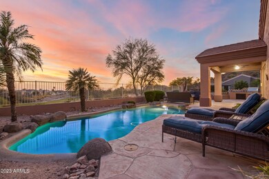 pool sunset