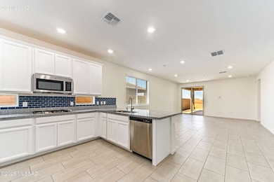 Walking into the kitchen