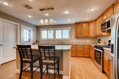 Kitchen view to back patio