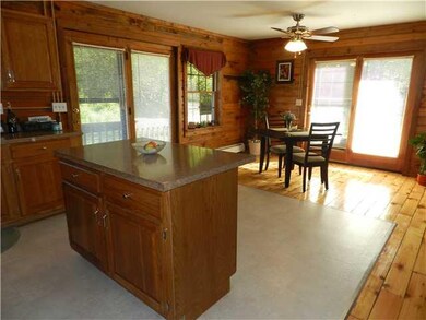Kitchen. View looking into the open dinette area o