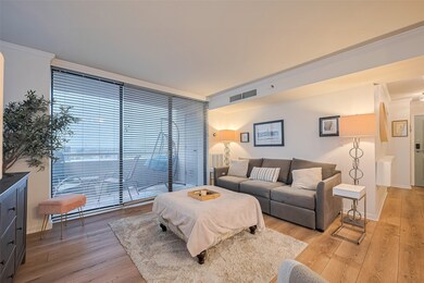 Another angle of the living area highlights its se
