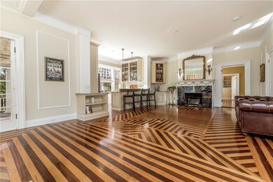 The Great Room provides a living room and dining a