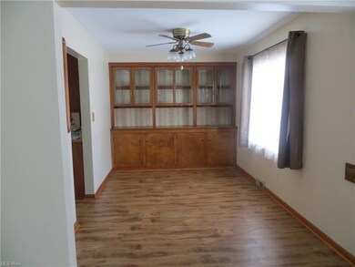 Dining room with built in cabinet