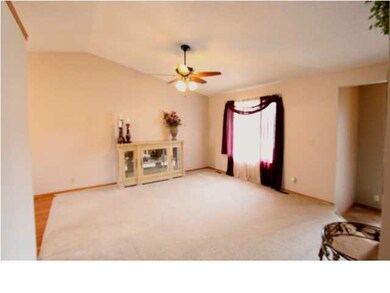 Walk in to vaulted ceilings in Living Room