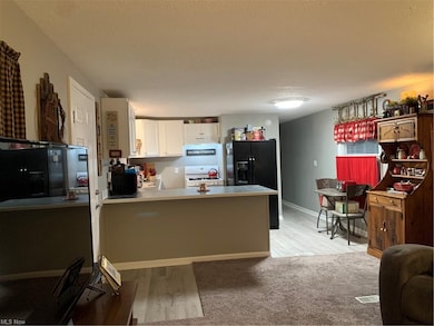 View of kitchen from living room.