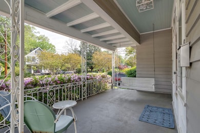 View of covered porch