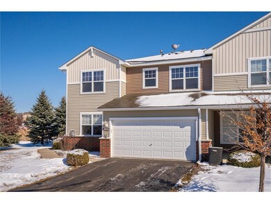 This two car garage features abundant built-in she