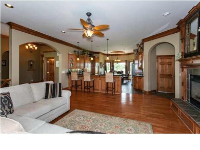 Open living/dining/kitchen areas