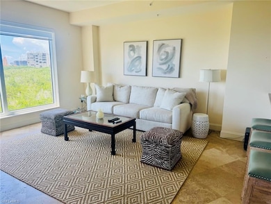 Living room with baseboards