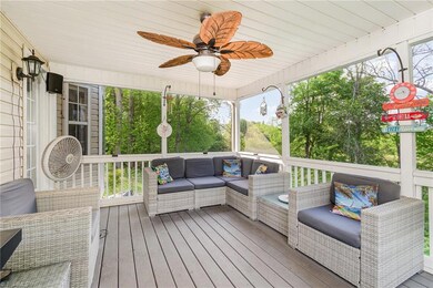 Screened in back deck